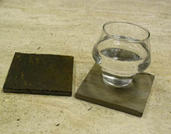 gold blush slate coasters