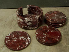 red earth stone coasters